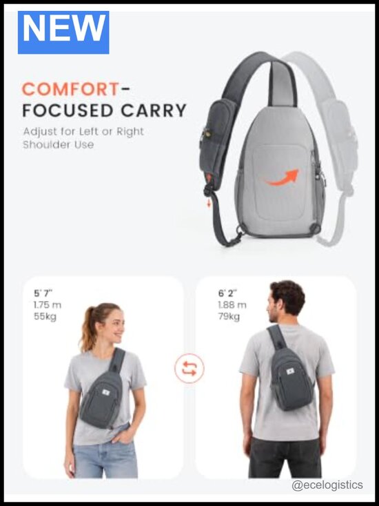 RFID Anti Theft Sling Bag Crossbody Backpack Travel Daypack main image 4